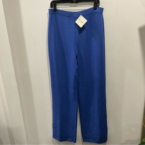 St. John Collection by Marie Gray Royal Blue Pants, Santana knit, sz 14 NWT